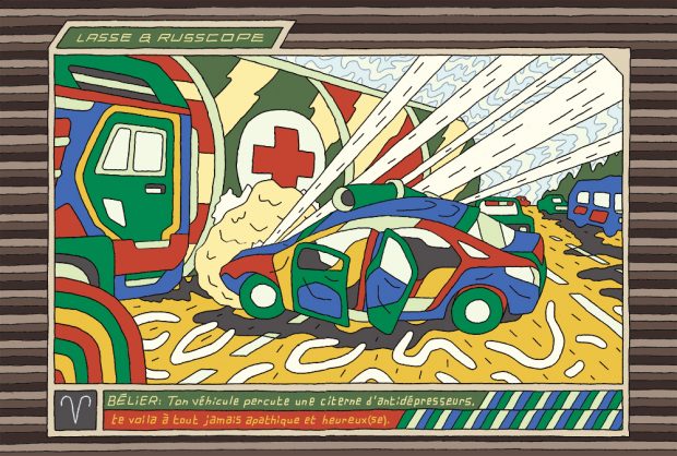 Horoscope / télescope. Lasse & Russe.